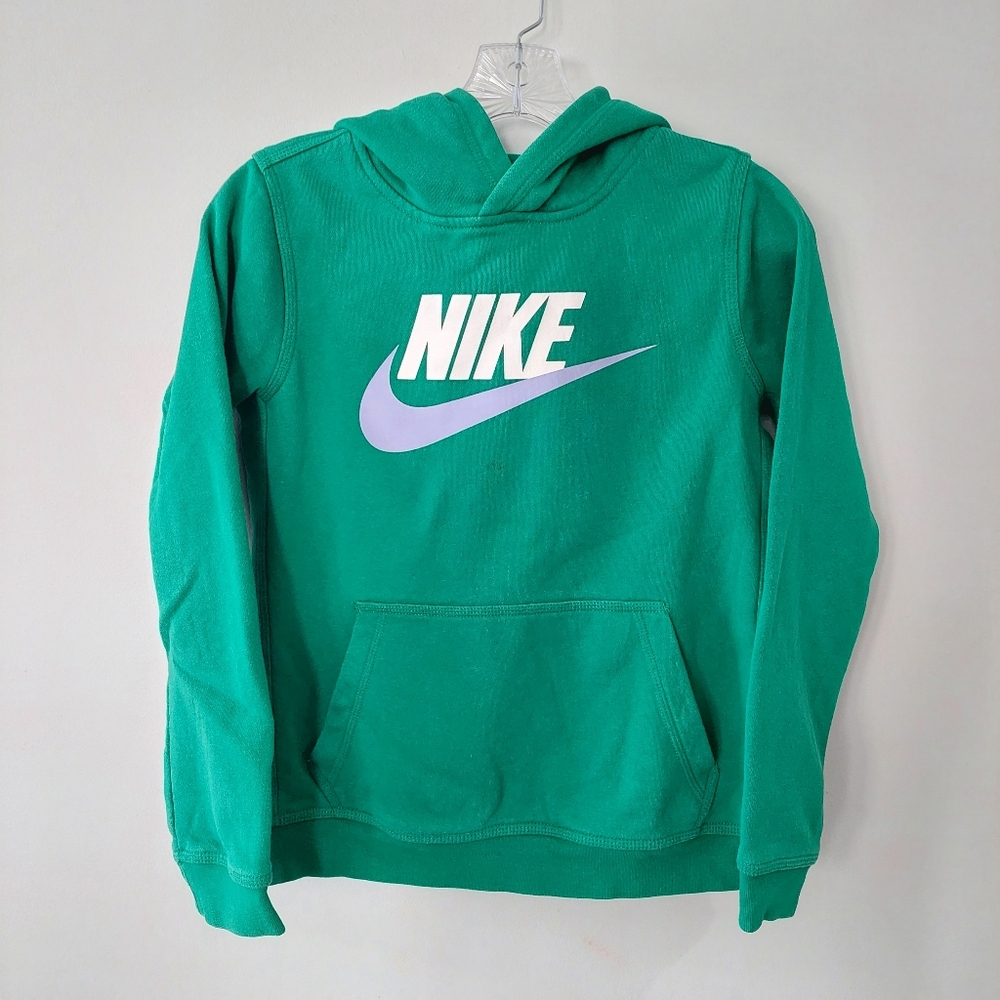 Nike Kids Sportswear Club Fleece Big Kids' Pullover Hoodie Large Green Malachite